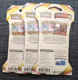 Pokemon TCG Sword Shield Lost Origin Booster Packs Sealed Lot of 3 SEALED USA - Image 2