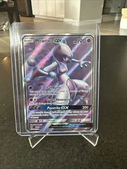 Mewtwo GX 72/73 Shining Legends Full Art Holo Pokemon TCG - NM - Image 1