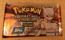 Pokemon - TOPPS The First Movie Booster Pack - Sealed Blue Label - Mewtwo - Image 1