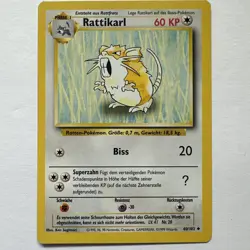 Pokemon TCG Raticate Rattikarl German Base Set 40/102 - Image 1