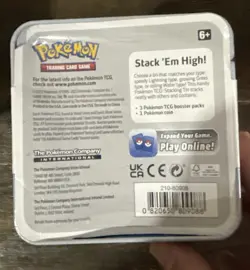 Set of 3 Factory Sealed 2022 Pokemon TCG Stacking TinLightning / Grass / Waterx2 - Image 2