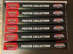 Pokemon Prismatic Evolutions Poster Collection Sealed Full Display Case Lot Of 6 - Image 2