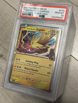 Team Rocket's Zapdos Pokemon Destined Rivals Stamped Asia Exclusive Promo - Image 1