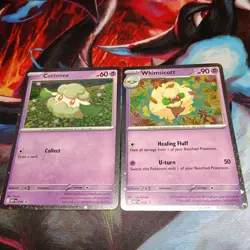 Cottonee MEP 018 & Whimsicott MEP 019 Pokemon Phantasmal Flames Blister Promos - Image 1
