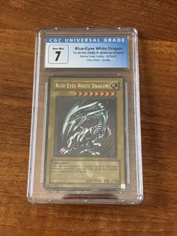 2002 Yu-Gi-Oh! Blue-Eyes White Dragon Starter Deck: Kaiba SDK Ultra Rare CGC 7 - Image 1