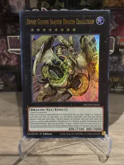 YuGiOh! Divine Golden Shadow Dragon Dragluxion - Ultra Rare 1st Ed. (MZTM-EN014) - Image 1
