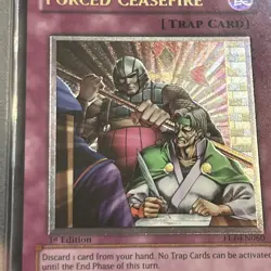 Yu-Gi-Oh! TCG Forced Ceasefire Flaming Eternity FET-EN060 1st Edition PSA 8 - Image 2