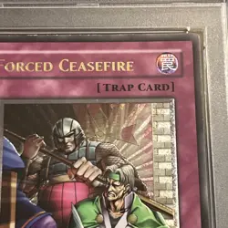 Yu-Gi-Oh! TCG Forced Ceasefire Flaming Eternity FET-EN060 1st Edition PSA 8 - Image 4