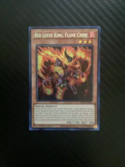 Yu-Gi-Oh! Red Lotus King, Flame Crime Secret Rare BLTR-EN028 1st Ed NM - Image 1