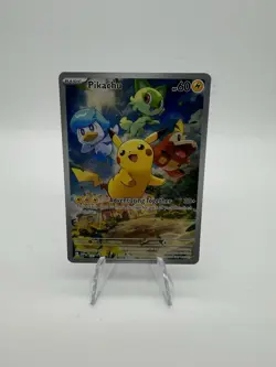 Pikachu 027 SVP Stamp Paldea Promo Card: Fast Shipping - Image 1