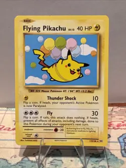 Pokemon TCG Flying Pikachu Card Evolutions 110/108, Regular Secret Rare - Image 1