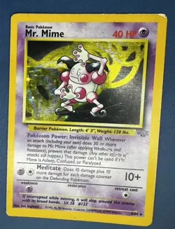 Mr. Mime 6/64 Jungle Holo Pokemon TCG WoTC Vintage Card - Image 2