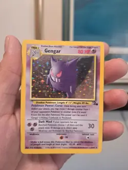 Pokemon TCG Gengar 5/62 Fossil Holo Unlimited Card - HP/DMG - Image 1
