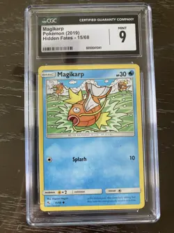CGC 9 - 2019 Sun & Moon Hidden Fates Magikarp 15/68 Pokemon Card - Image 1