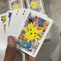 (4) 1999 Pokemon deck of 52 playing cards w/ Jokers & Plastic Case Pikachu & Ash - Image 5