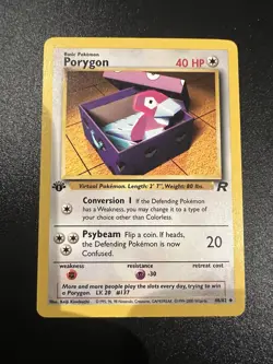 Porygon 48/82 Team Rocket 1st Edition 2000 Pokemon Card Uncommon NM - Image 1