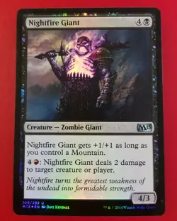1x Nightfire Giant | FOIL | M15 Magic 2015 | MTG Magic Cards - Image 1