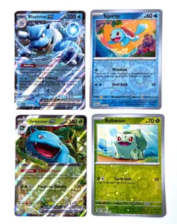 Pokemon 151 Blooming Waters Premium Collection 5 Promo Cards No Jumbo Blastoise - Image 1