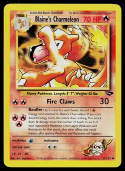 Pokemon Card - Blaine's Charmeleon Gym Challenge 31/132 Uncommon Non Holo - Image 1