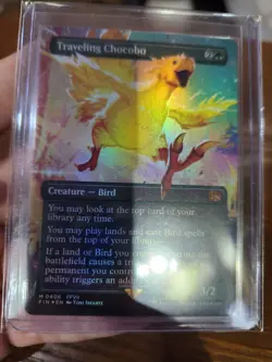MTG Traveling Chocobo Borderless Foil Card Final Fantasy - Image 4