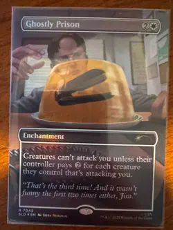 1x Ghostly Prison, 7042, Foil - Secret Lair Dwight The Office Stapler Jello MTG - Image 1