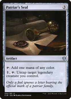 Patriar's Seal Commander Legends: Battle for Baldur's Gate NM MTG - Image 1