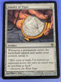 MTG Magic the Gathering: Worldwake: Amulet of Vigor #121 Rare - LP - Image 1
