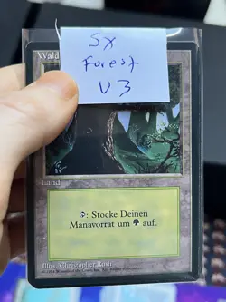 5x German Fbb Forest • Unplayed / Mostly Clean • Basic Land • Mtg - Image 5