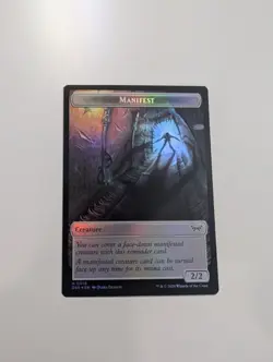 MTG - Manifest/Beast Token (Foil) - Duskmourn NM/M Condition - Image 1