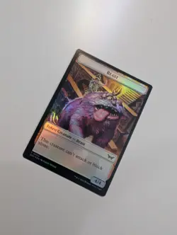 MTG - Manifest/Beast Token (Foil) - Duskmourn NM/M Condition - Image 3