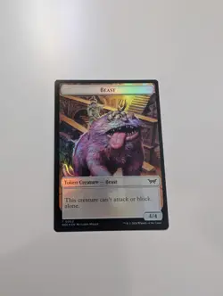 MTG - Manifest/Beast Token (Foil) - Duskmourn NM/M Condition - Image 4