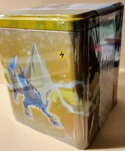 2022 Pokemon TCG Stacking Tin Sealed - Electric Type Pikachu 3 Packs - Image 2