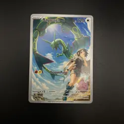 Pokemon Rayquaza Limited Promo Doujin ACG DIY Full Art Card NO HOLO - Image 1