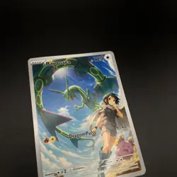 Pokemon Rayquaza Limited Promo Doujin ACG DIY Full Art Card NO HOLO - Image 2