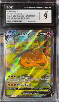 Charizard V SWSH260 SWSH: Sword & Shield Promo Cards Holo CGC Mint 9 - Image 1