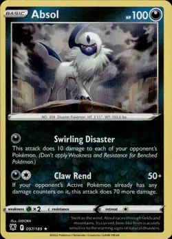 Absol - (Cosmos Holo) Rare Miscellaneous Cards & Products 097/189 LP - Image 1
