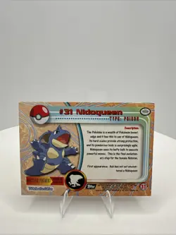Nidoqueen #31 Topps Pokemon Trading Card - Image 2