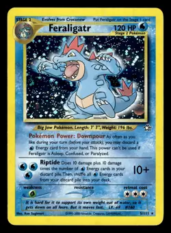 Feraligatr 5/111 Holo Rare Neo Genesis Set Pokemon Card - Image 1