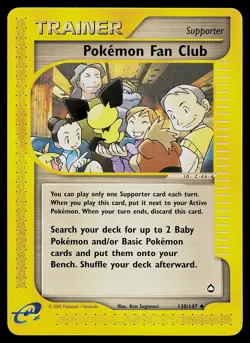 Pokemon Card - Pokemon Fan Club Aquapolis 130/147 Non Holo - Image 1