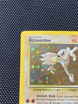 MP!! - Pokemon TCG Fossil Set Hitmonlee Holo Card 7/62 WoTC - Image 2