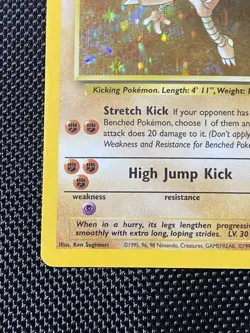 MP!! - Pokemon TCG Fossil Set Hitmonlee Holo Card 7/62 WoTC - Image 5