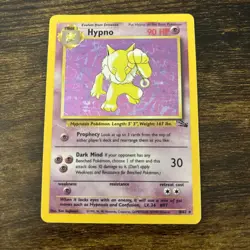 Hypno 8/62 Holo Rare Pokemon Card Fossil Set Vintage 1999 WOTC LP - Image 1