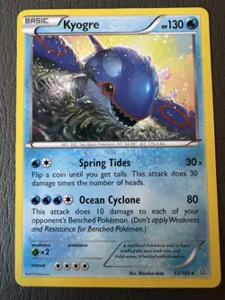 Kyogre EX 54/160/Kyogre 53/160 -XY Primal Clash Ultra Rare Holo Pokemon Card - M - Image 4