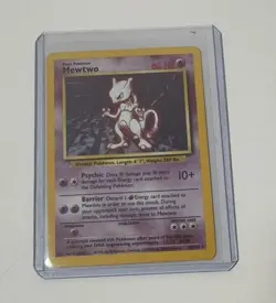 Pokemon TCG Mewtwo Base Set Holo Unlimited Rare Card 10/102 1999 - Image 1