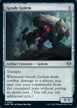 1 x Geode Golem - Foil - Commander Masters - NM-Mint - MTG - Image 1