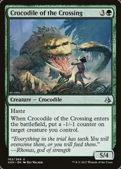 1x Crocodile of the Crossing NM Eng MTG - Amonkhet - Image 1