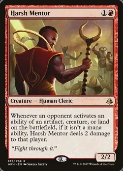 1x Harsh Mentor NM Eng MTG - Amonkhet - Image 1