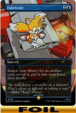 1x - Fabricate - FOIL BORDERLESS #2090 - Sonic Secret Lair - NM MTG - Image 1