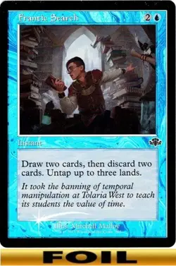 1x - Frantic Search - RETRO FOIL #285 - Dominaria Remastered - CUC NM MTG - Image 1