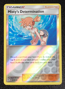 Pokemon TCG Misty's Determination 62/68 Reverse Holo Hidden Fates 2019 - Image 1